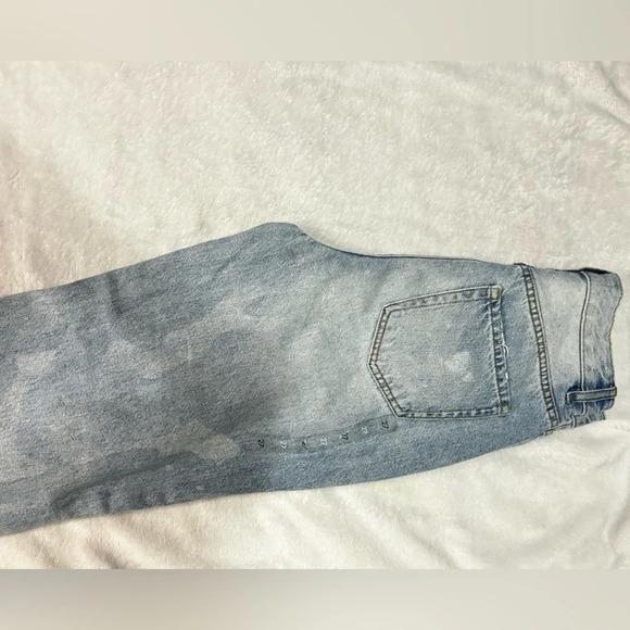 PACSUN Distressed‎ High-Waisted Straight-Leg Jeans" - Picture 2 of 3